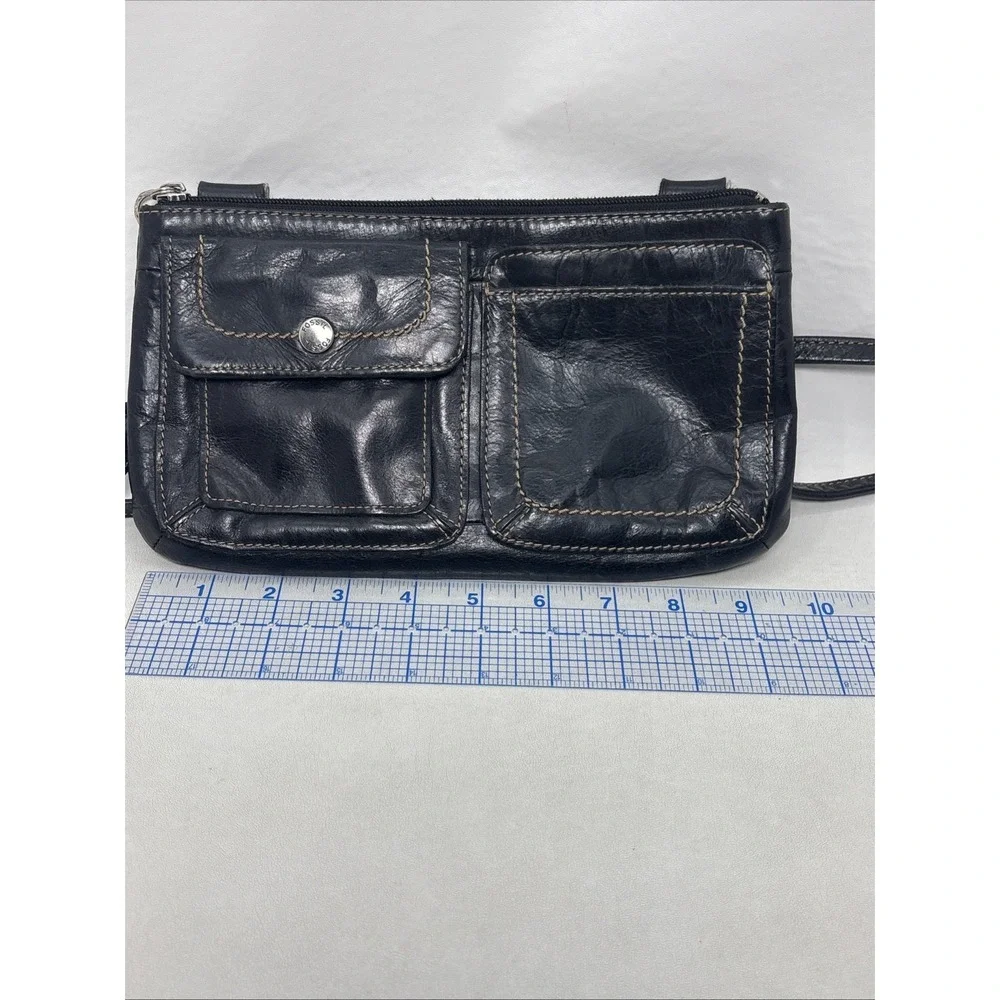 Fossil black leather